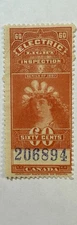 Canada #FE10 1900 60c vermillion Electric Light Insp. MNG/cnr. cr. $8 VanDam