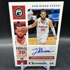 JORDAN SCHAKEL Auto Rookie 2021 Panini Chronicles #CR-JSC San Diego State Aztecs