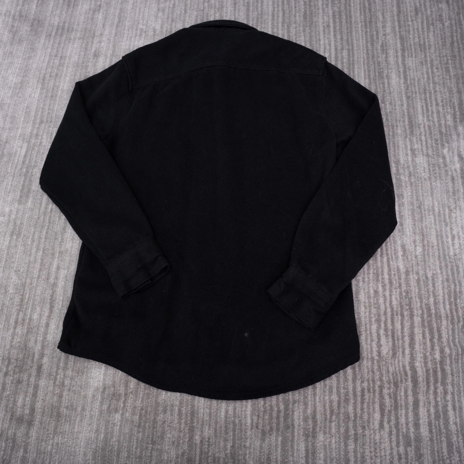 Distortion Shirt Jacket Mens Large Black Good Wool Blend Shacket 1FL5056M - product detail image 2