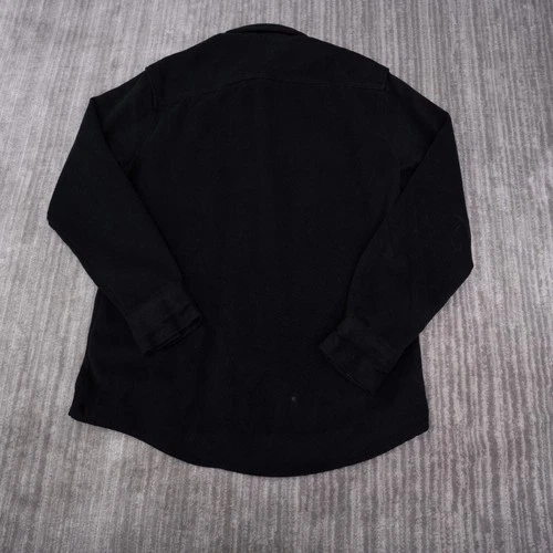 Distortion Shirt Jacket Mens Large Black Good Wool Blend Shacket 1FL5056M image 2