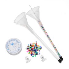 Beading Tool Set Clay Beads Bracelet Kit Funnel Needles Jewelry
