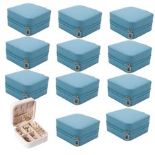 Bridesmaid Proposal Gifts Travel Jewelry Case Bachelorette Party 12 White Blue