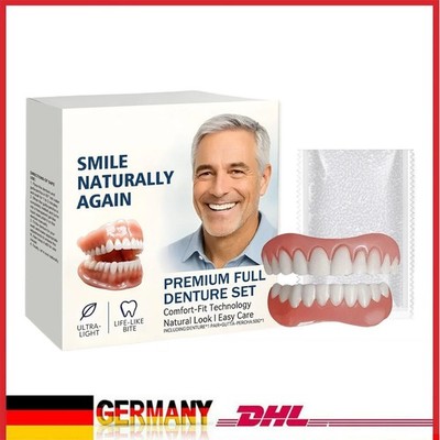 Full Denture Set for Men and Women Upper and Lower Denture False Teeth