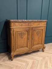 French oak marble topped sideboard