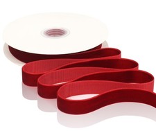 RIUNBB Wine Red Velvet Ribbon 5/8 Inch X 12 Yards Christmas Ribbon for Gift