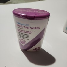 Vibrant Life 30 DOG EAR WIPES W/ALOE Cleanser Deodorizer REMOVE Dirt Odor Wax