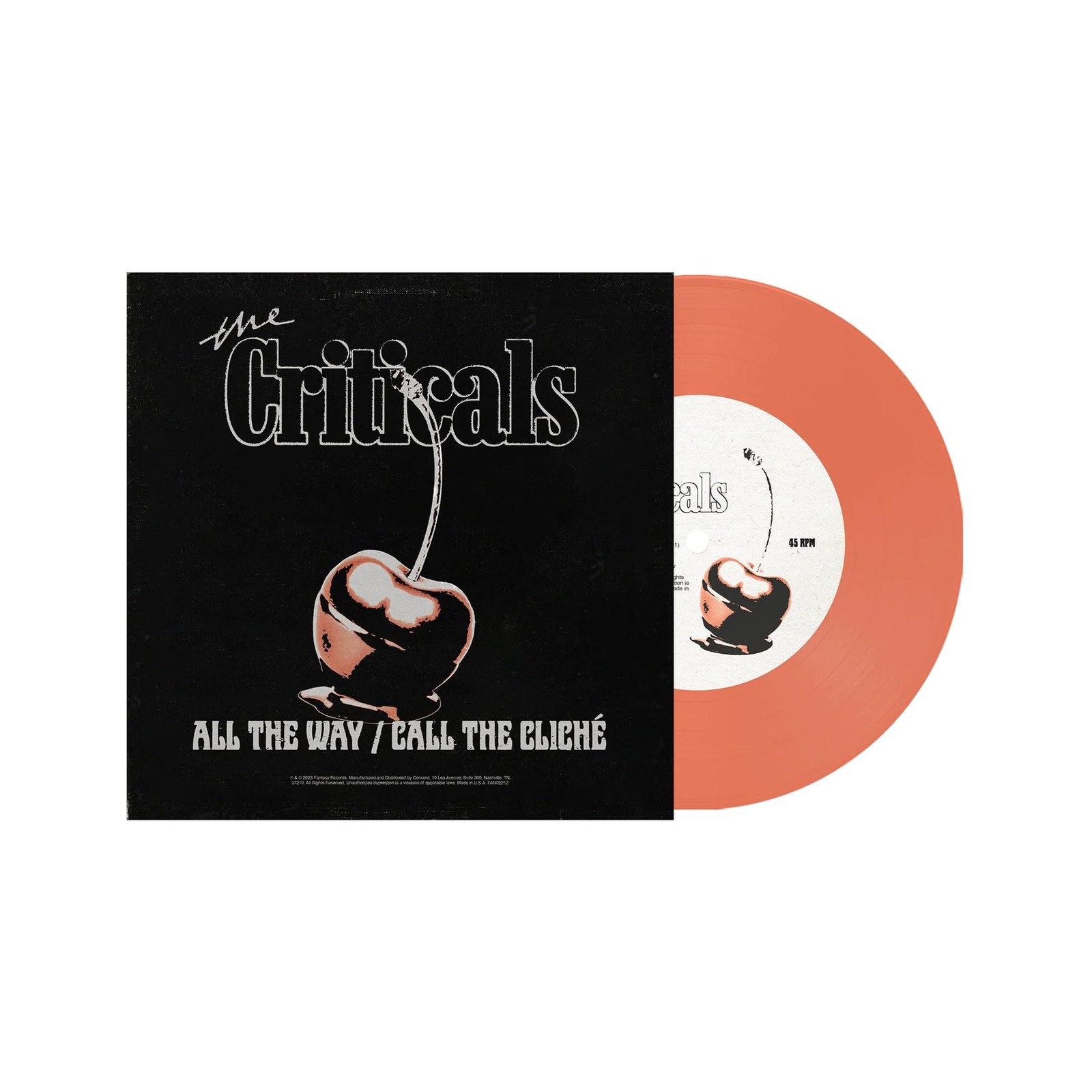The Criticals All The Way / Call The Cliche Peach Single (Vinyl LP)