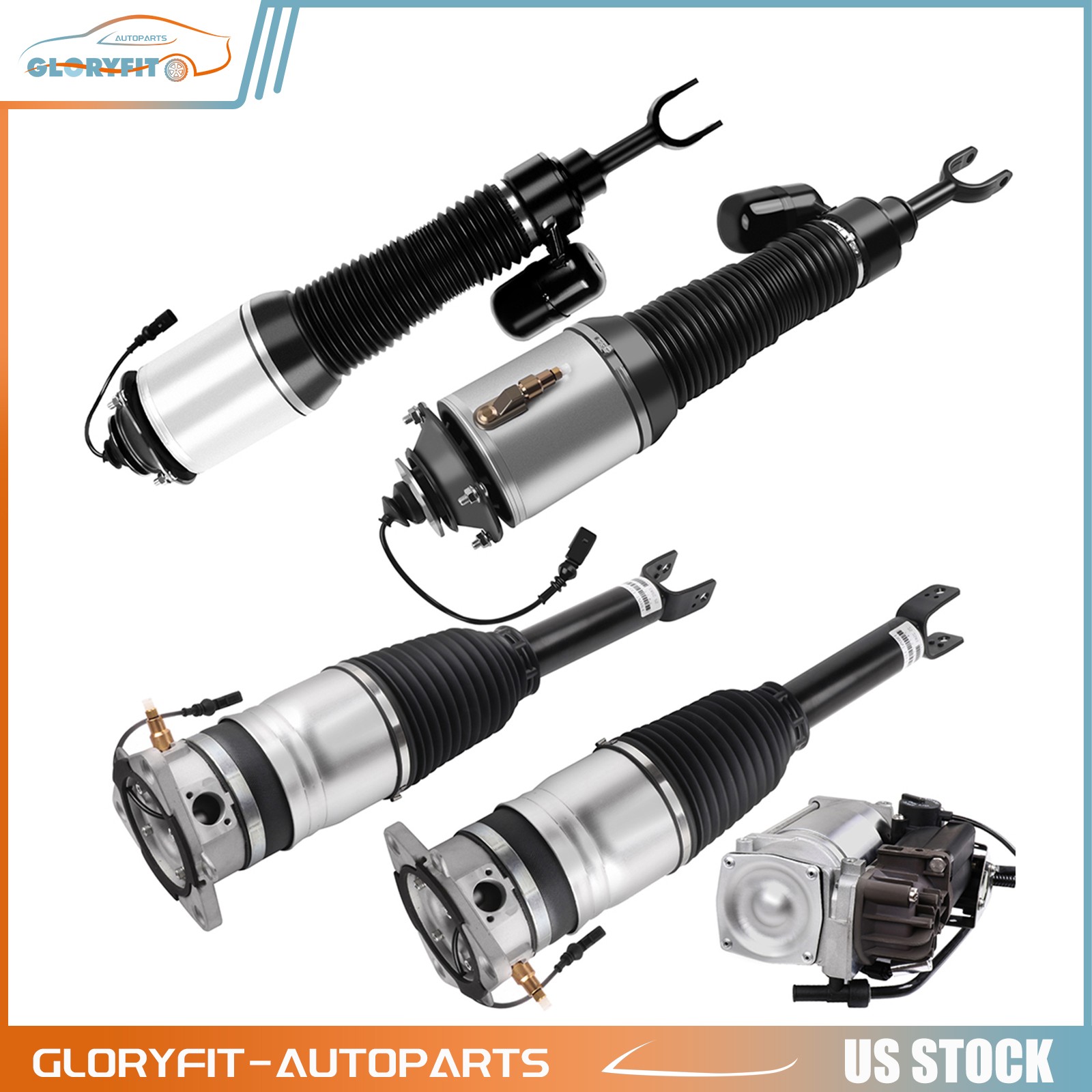 5 Front Rear Air Suspension Air Strut Compressor For Phaeton Bentley Continental