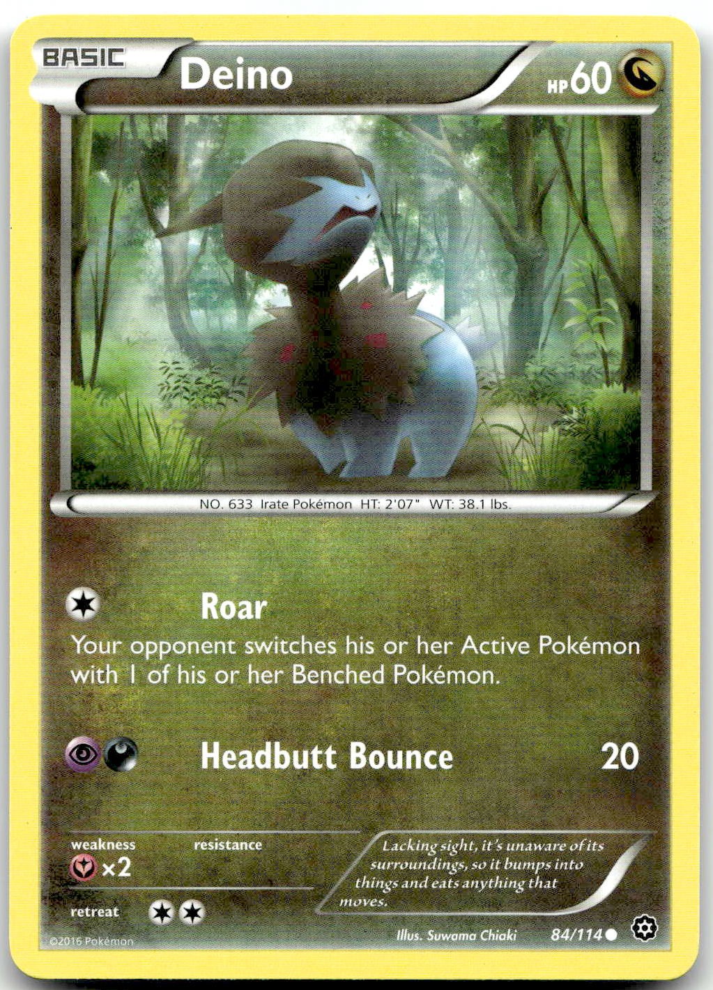 Pokemon Deino Steam Siege STS #84/114 Common LP BUY 2, 1 FREE!