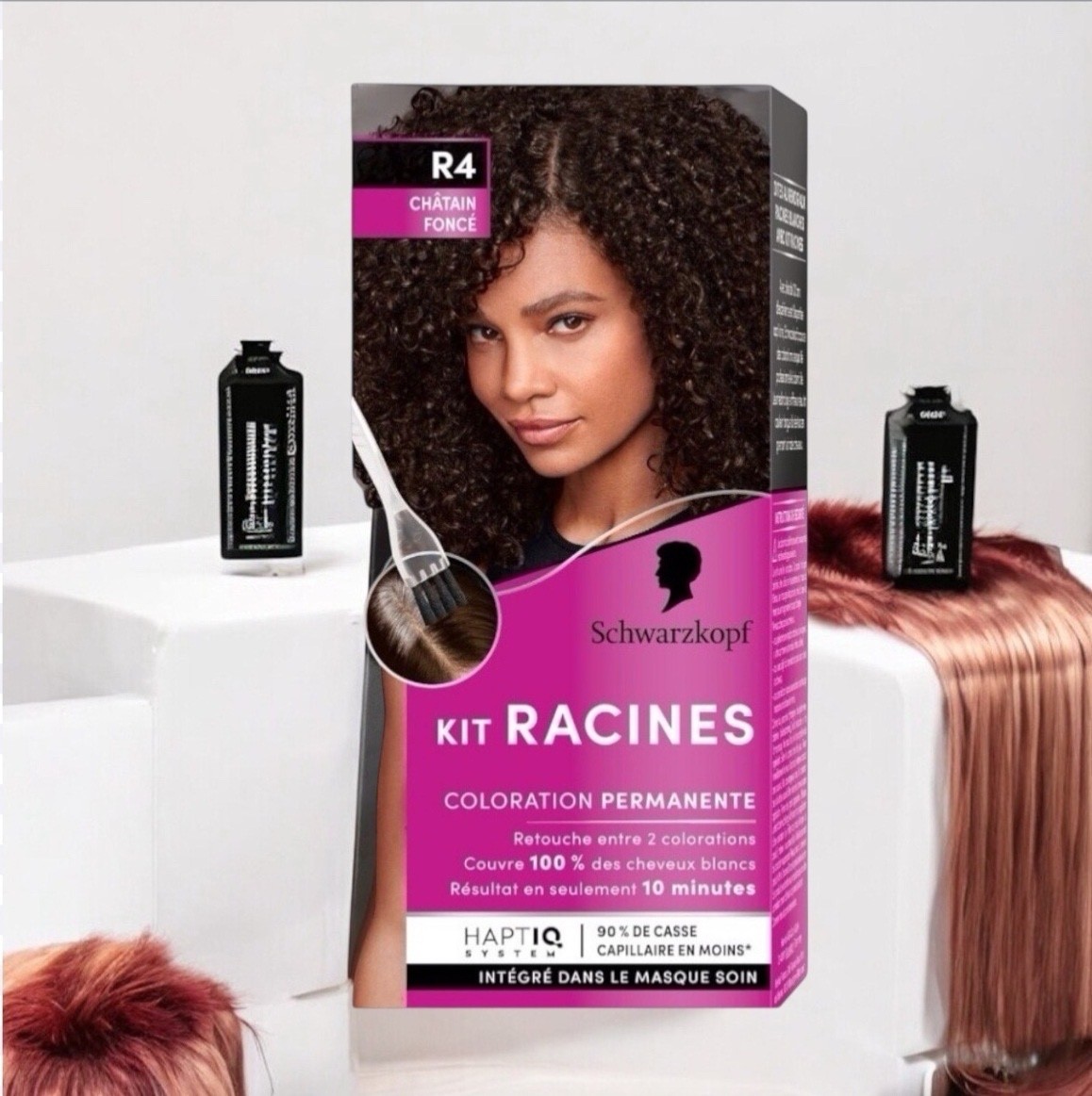 Schwarzkopf Kit Racines R4 Retouche Châtain Foncé pour Routine Maison