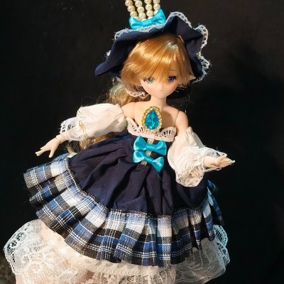 Royal Blue Lolita Princess Dress Set for 30cm 1/6 BJD Adult Collectors No Doll