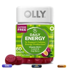 OLLY Daily Energy Gummy,Vitamin B12, CoQ10, Goji Berry - 60 Count 858158005695