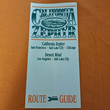 Vintage Amtrak Route Guide 80s-90s California Zephyr railroad train ephemera