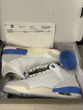 Nike Air Jordan 3 Retro 'Lucky Shorts' Blanco Azul Claro CT8532-101 Para hombres Talla 10