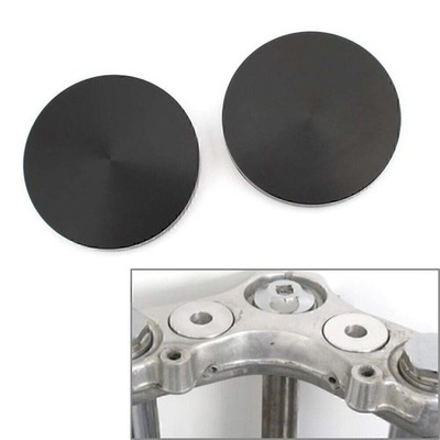 Lenker Riser Top Clamp Dekoration Abdeckung für Harley Schwarz 2 STÜCKE Motorrad