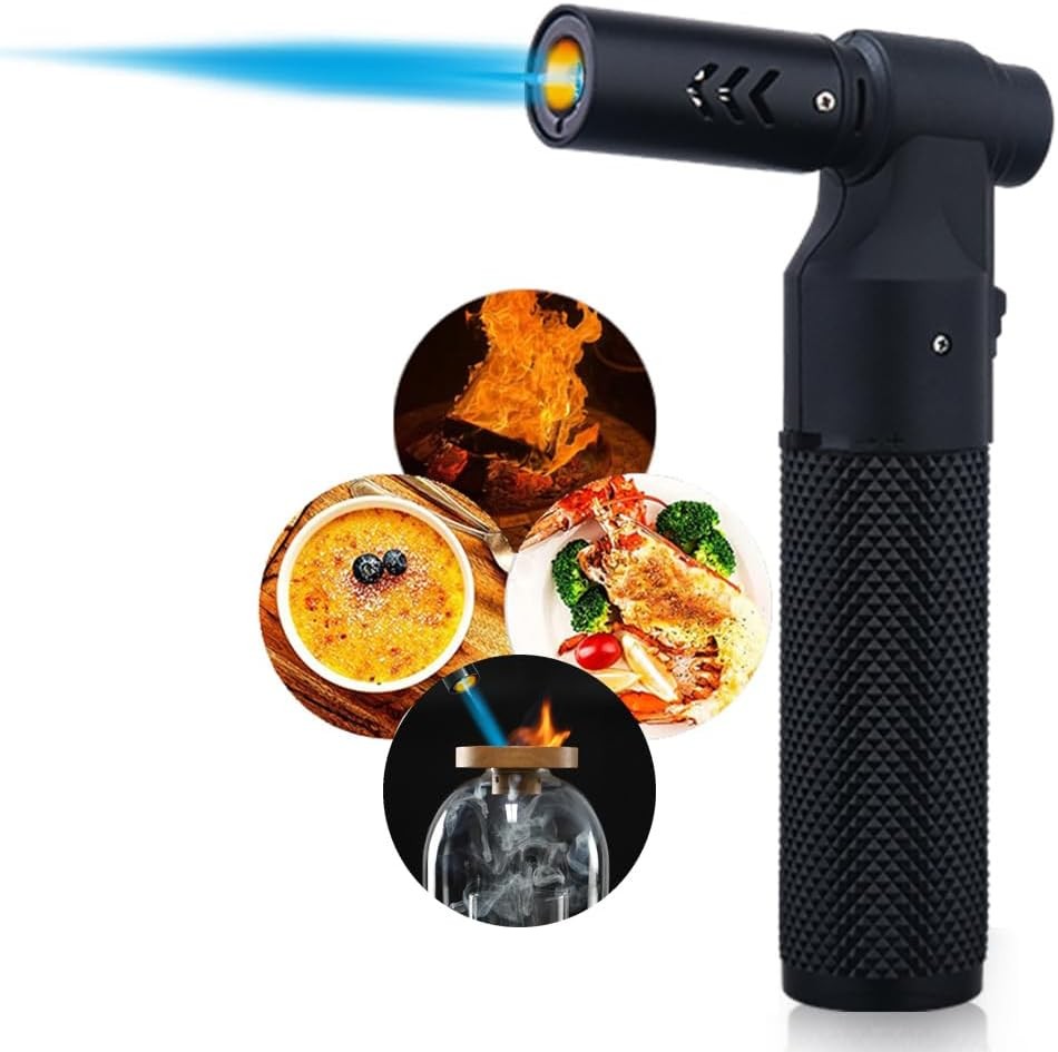 Butane Refillable Lighters Shipped Without Gas (black) Black