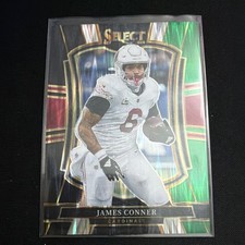 Panini 2025 Select James Conner #123 Black & Green Shock Prizm Football