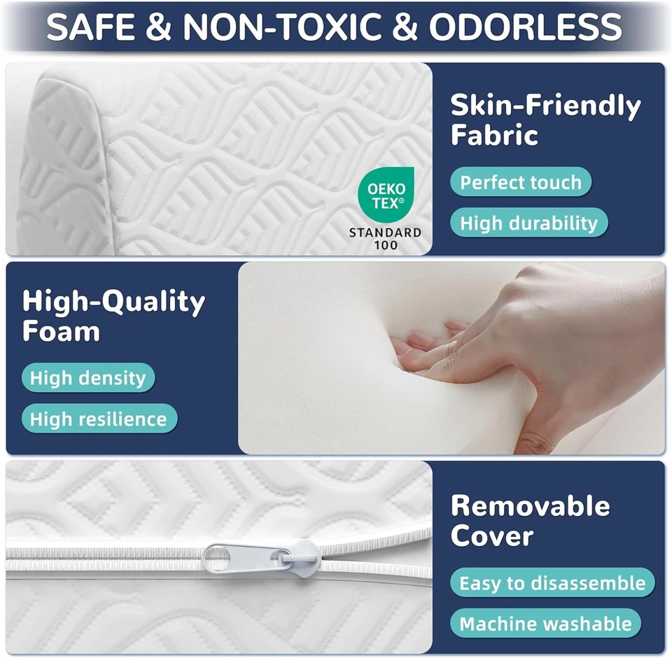 Parachoques de cama para niños pequeños protector de seguridad de espuma riel de cama suave para niños 59 en 3 rieles Foto 4 de 4