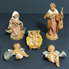 Fontanini Simonetti 6 Pc Nativity Figure Lot Wedding Gift 54576 NO CRECHE 1991
