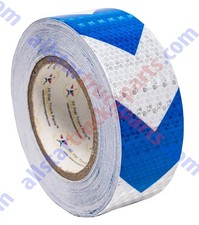 Blue White Arrow Reflective Tape 2" Hazard Warning Reflective Conspicuity Safety
