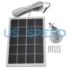 5V Solar Panel Charger for Ring Doorbell 3/3+/4 Plus 10Ft Charging Cable