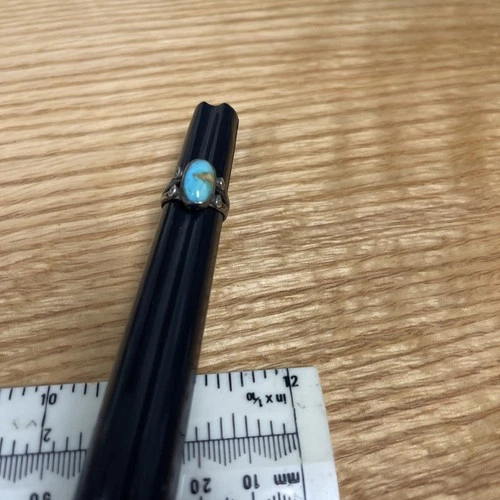 Ring Turquoise Stone Silver Vintage Size 2.5 Small Children’s