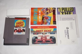Danny Sullivan's Indy Heat (Nintendo NES) Completo con P&oacute;ster Reg CIB