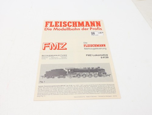 E1641 Fleischmann H0 manual de instrucciones para locomotora de vapor FMZ 64139 | Condition: Usado