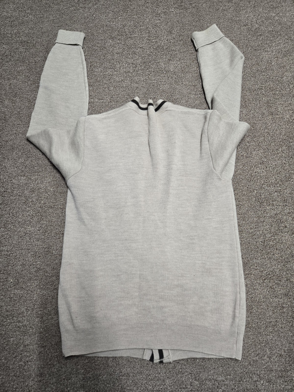 Vintage Cardigan Sweater Shelby Superlamb Size Large Brown Beige Grunge 60s