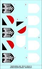 TAURO MODEL TM1110 SCUDETTI x ELMETTI TEDESCHI TIPO WEHRMACHT SCALA 1:1