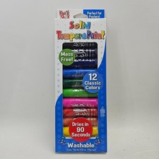 Kwik Stix Washable Tempera Paint Sticks 12 Count Non Toxic Quick Dry Art Supp...