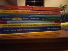 Lot of Math books beginner to advanced: All have practice work and answer key