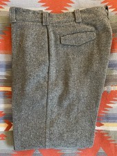 Woolrich Made in USA Vintage Thickest Heavy Wool Hunting Trouser in Gray Size 36
