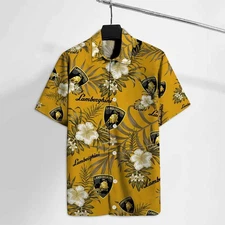 Lamborghini Hawaiian Shirt Summer Button Up