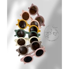 Baby Toddler Kids Boho Retro Oversized Round Sunglasses Choose your Color