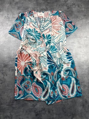 Ba&sh Kleid Gürtel mehrfarbig bedruckt Jara Kurzarm Sommer Damen