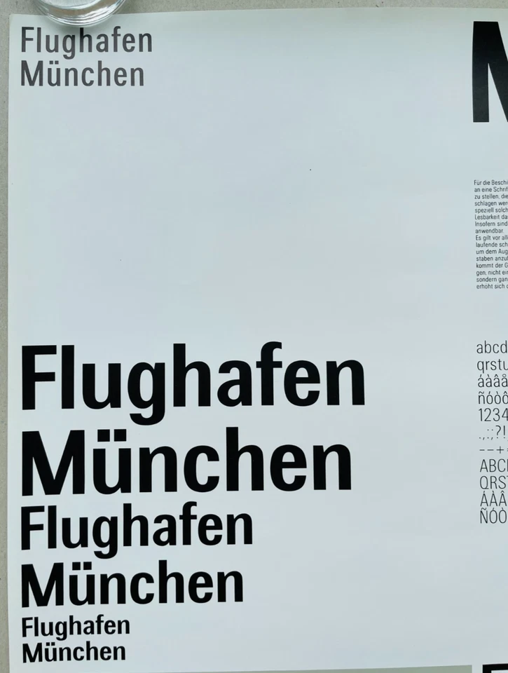 Plakat Poster Otl Aicher Flughafen München Typografie Grafik Design Deutschland - Bild 4 von 4