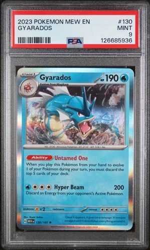 2023 POKEMON MEW EN-151 #130 GYARADOS PSA 9
