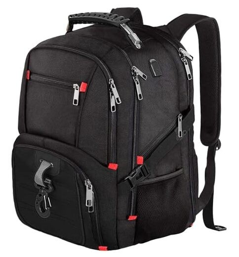 50L Extra Large TSA-Friendly Laptop Backpack with USB Charging Port
