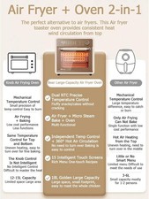 Air Fryer Oven, 18L Toaster Oven Air Fryer Combo, 360°Hot Air Circulation for He