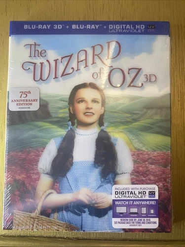Wizard of Oz 3D with lenticular slipcover (Blu-ray) Sealed