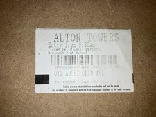 Old Alton Towers Entry Ticket from 2001