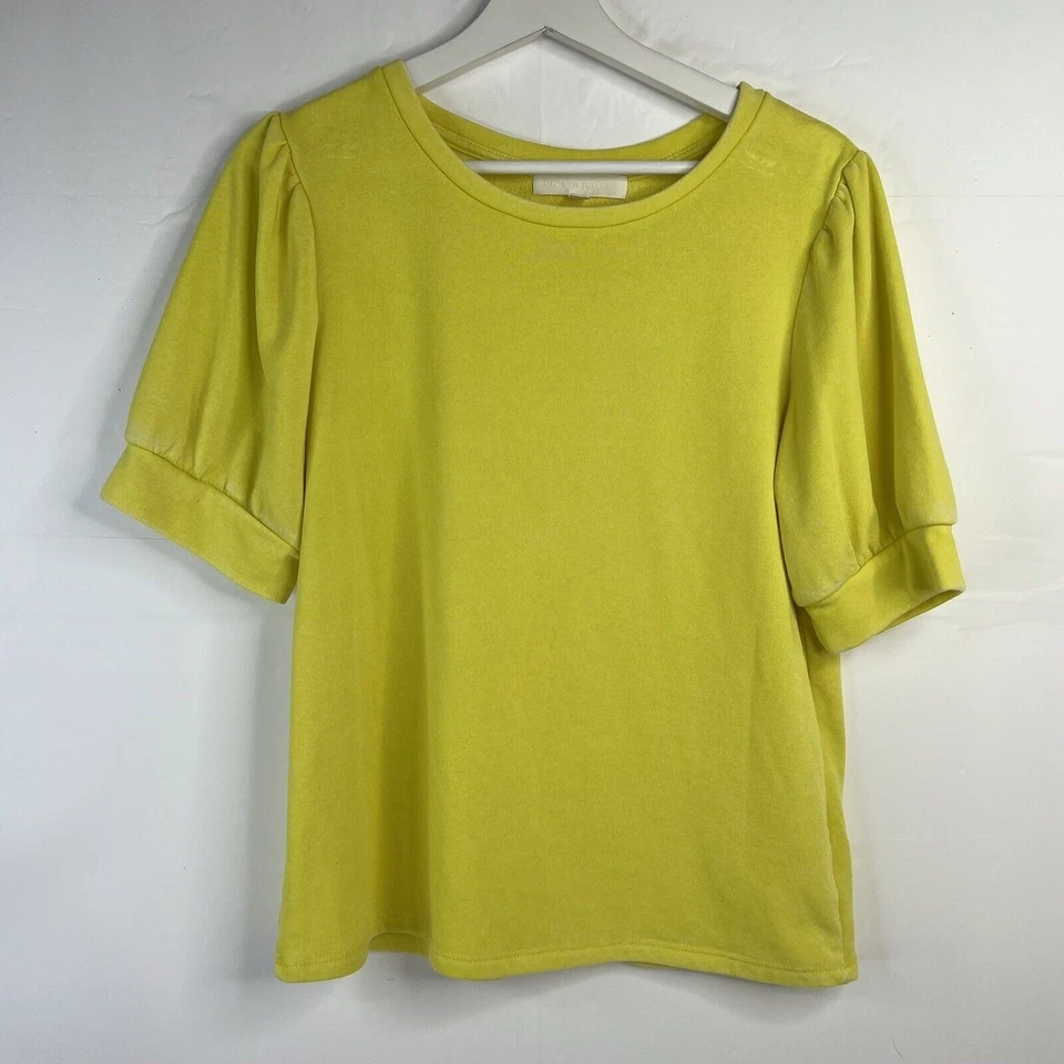 Adyson Parker M 码上衣抓绒短袖圆领石灰打孔女式 — 第 2/4 张图片