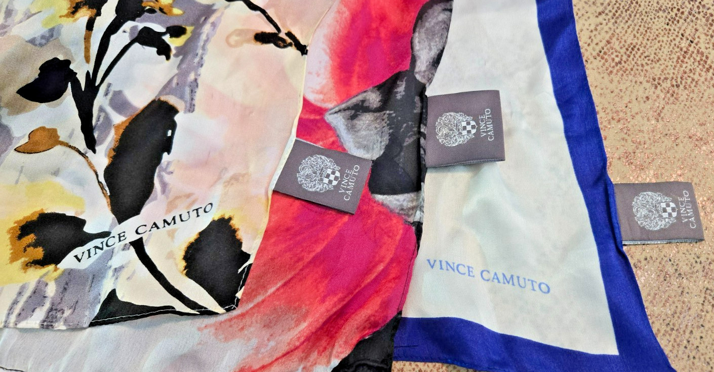 Vince Camuto Silk/Polyester Rectangular Multi-Col… - image 1