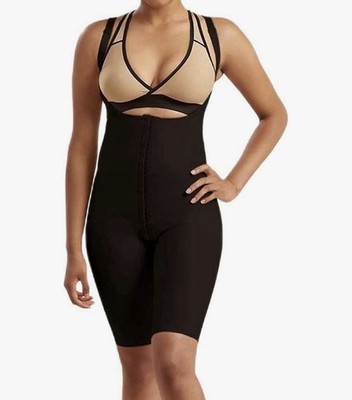 Marena Recovery Girdle High Back Mid Thigh Womens XL Compression Black