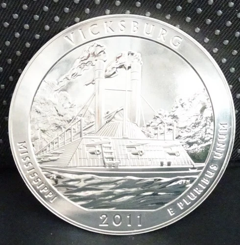 2011 5oz. Silver ATB Vicksburg Mississippi Coin .999 Fine Silver