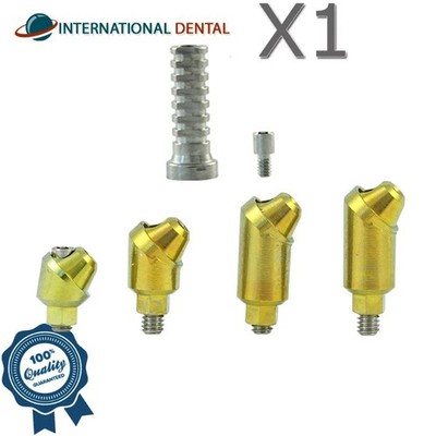 Dental Angulated 45° Multi Unit 1.4 Prosthetic Titanium Sleeve Set Int Hex 2.42