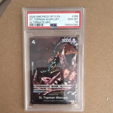 St. Topman Warcury OP13-089 Carrying On His Will Alternate Art Foil Rare PSA 10