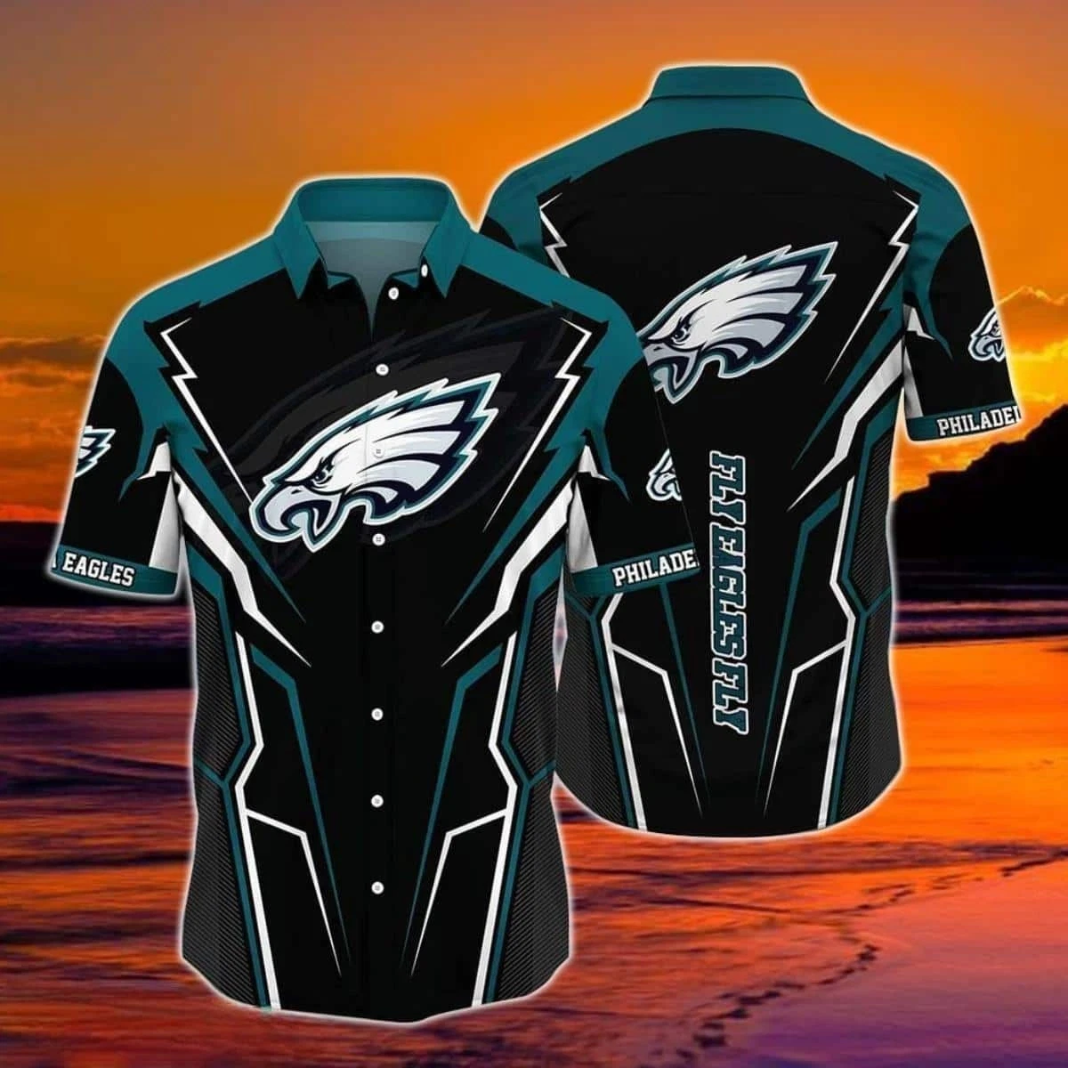 Philadelphia Football Thunder Strike Hawaiian, Gift For Fans, Gift For Friends