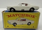 Vintage Lesney Matchbox Series #8 Ford Mustang Car White w/Box, Works Great!